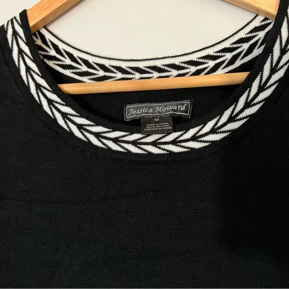 Printed-Trim Sweater Dress - Picture 9 of 12